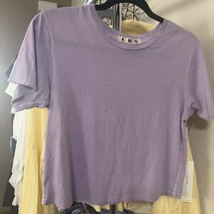 AMO Denim Babe Tee in Lilac, NWT